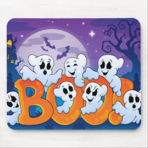 Halloween Mouse pad/Haunted Scene Pad
