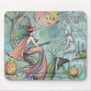 Halloween Mousepad, 'Timeless Connection'  Witch Mouse Pad