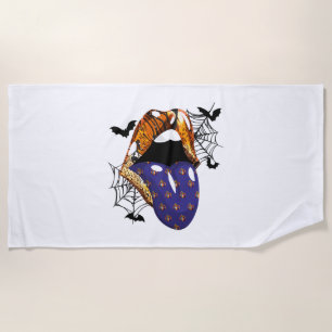 Halloween Mouth Beach Towel
