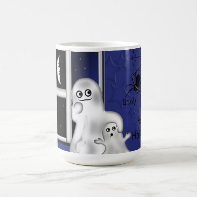 Halloween Mug/Ghost and Moon Coffee Mug (Center)