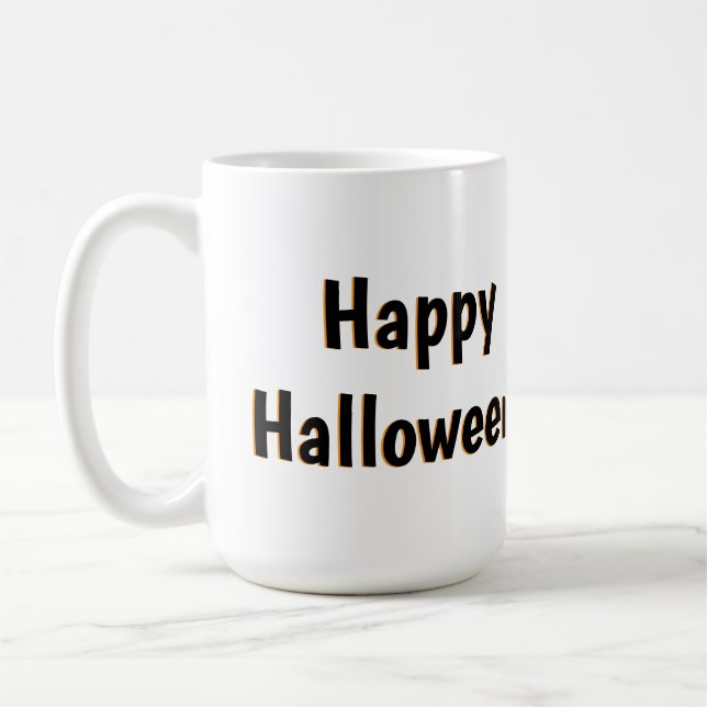 Halloween Mug with cute cat and pumpkin (Left)