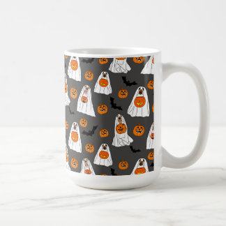 Halloween Mug with Dog Ghosts Pumpkins and Bats