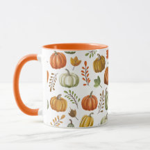 Halloween Mug With Pumpkins - White