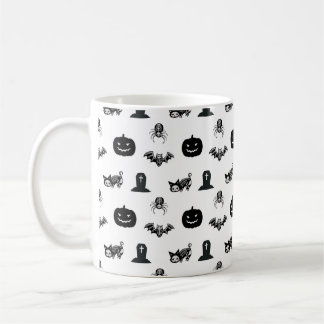 Halloween mugs with a cat theme