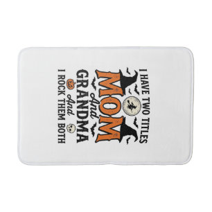 Halloween Mum Grandma Vintage Witch Shirt Design_1 Bath Mat