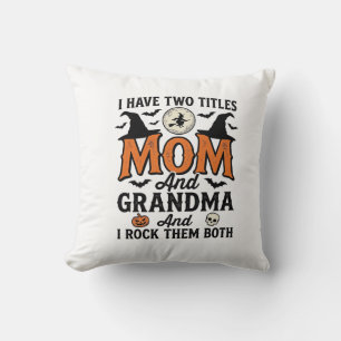 Halloween Mum Grandma Vintage Witch Shirt Design_1 Cushion
