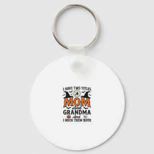 Halloween Mum Grandma Vintage Witch Shirt Design_1 Key Ring