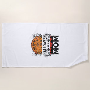 Halloween Mum My First Spooky Vintage_1 Beach Towel