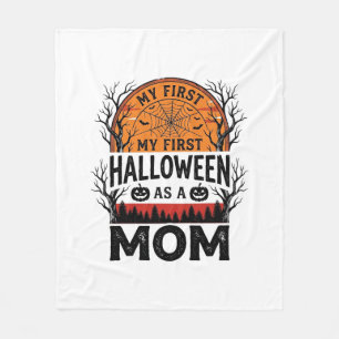 Halloween Mum My First Spooky Vintage_1 Fleece Blanket