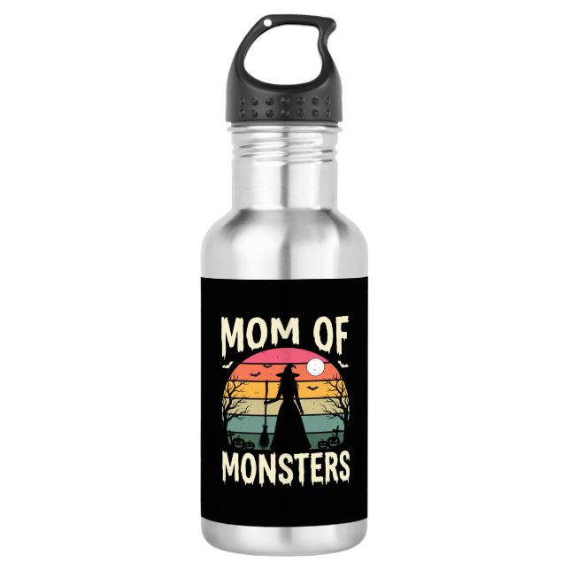 Halloween Mum Of Monsters Witch Sunset 532 Ml Water Bottle (Front)
