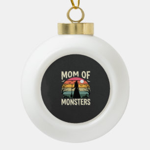 Halloween Mum Of Monsters Witch Sunset Ceramic Ball Christmas Ornament