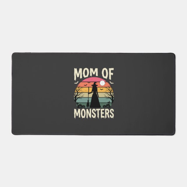 Halloween Mum Of Monsters Witch Sunset Desk Mat (Front)