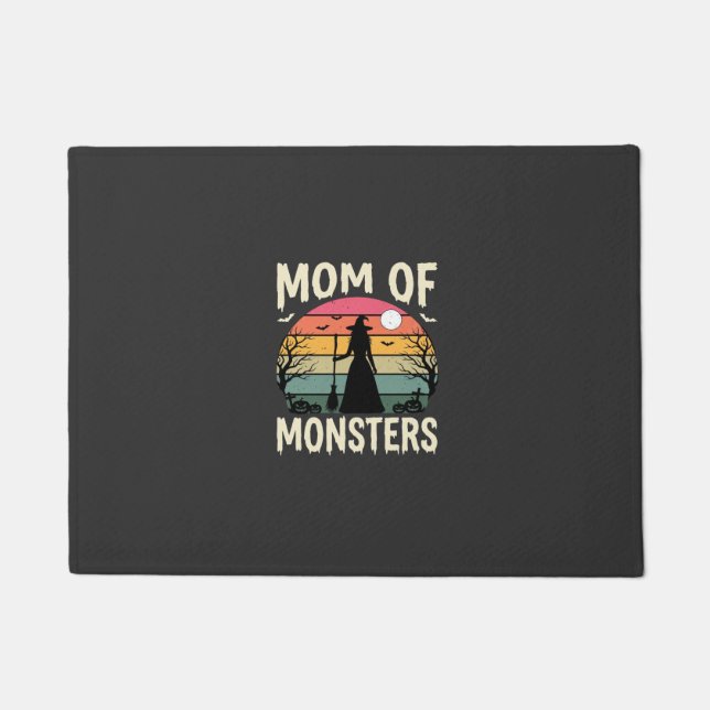 Halloween Mum Of Monsters Witch Sunset Doormat (Front)