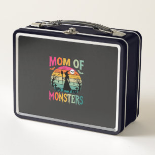 Halloween Mum of Monsters Witch Sunset Metal Lunch Box