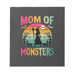 Halloween Mum of Monsters Witch Sunset Notepad