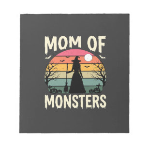 Halloween Mum Of Monsters Witch Sunset Notepad