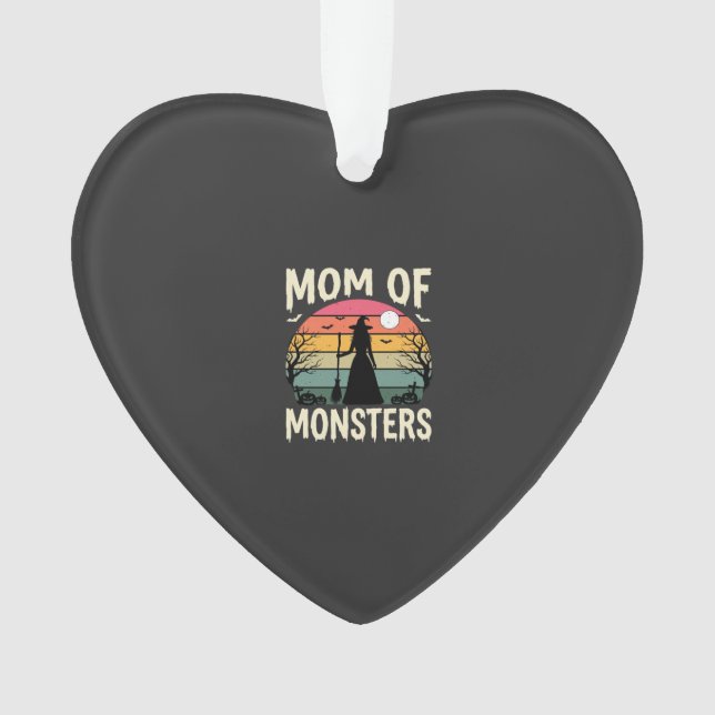 Halloween Mum Of Monsters Witch Sunset Ornament (Front)