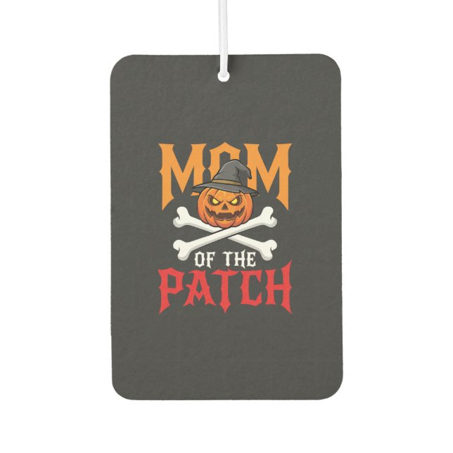 Halloween Mum of the Patch Pumpkin Witch Car Air Freshener (Front)