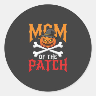 Halloween Mum of the Patch Pumpkin Witch Classic Round Sticker