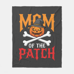 Halloween Mum of the Patch Pumpkin Witch Fleece Blanket