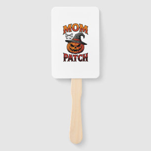 Halloween Mum Shirt Pumpkin Bones Vintage Art_1 Hand Fan