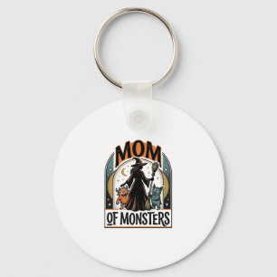 Halloween Mum Shirt Spooky Monster Family Design_1 Key Ring