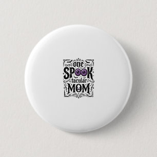 Halloween Mum Spooky Vintage Engraving Shirt Desig 6 Cm Round Badge