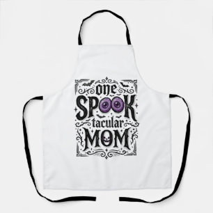 Halloween Mum Spooky Vintage Engraving Shirt Desig Apron