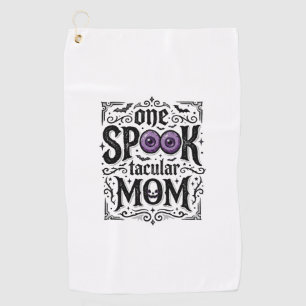 Halloween Mum Spooky Vintage Engraving Shirt Desig Golf Towel