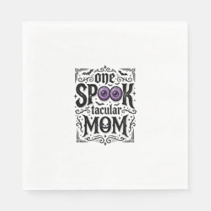 Halloween Mum Spooky Vintage Engraving Shirt Desig Napkin