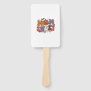 Halloween Mum Sweet Pumpkin Vintage Shirt Design_1 Hand Fan