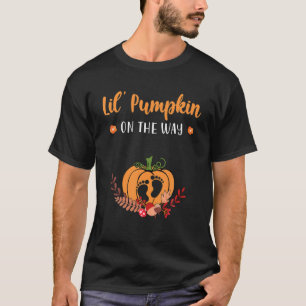 Halloween Mum To Be Lil' Pumpkin On The Way Pregna T-Shirt
