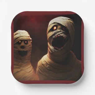 Halloween - Mummies 3 Paper Plate