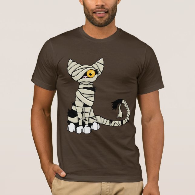 Halloween Mummy Cat T-Shirt (Front)