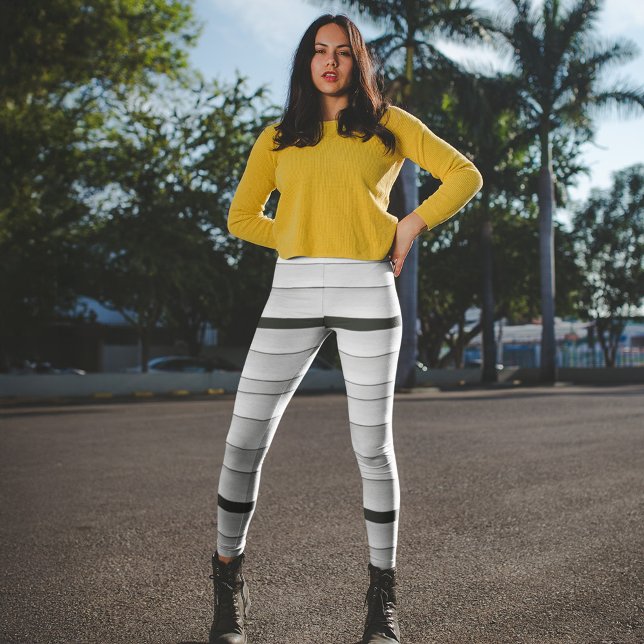 Halloween Mummy Costume Spooky Leggings (Halloween mummy costume leggings.)