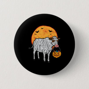 Halloween Mummy Cow Trick Treat Farm Costume Boys  6 Cm Round Badge