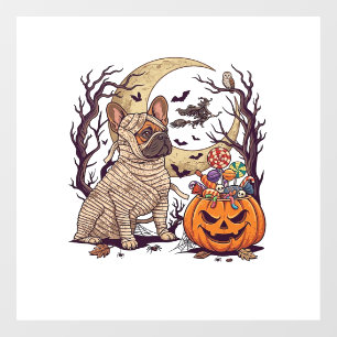 Halloween Mummy French Bulldog Pumpkin Candy Witch