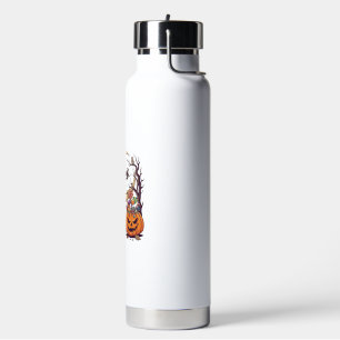 Halloween Mummy French Bulldog Pumpkin Candy Witch Water Bottle