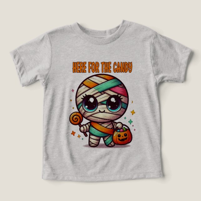 Halloween Mummy Here For The Candy (Design Front)