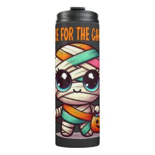 Halloween Mummy Here For The Candy Thermal Tumbler
