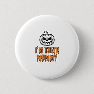 Halloween Mummy Pumpkin Vintage Engraving Shirt De 6 Cm Round Badge