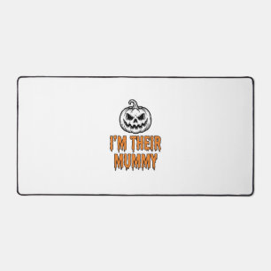 Halloween Mummy Pumpkin Vintage Engraving Shirt De Desk Mat