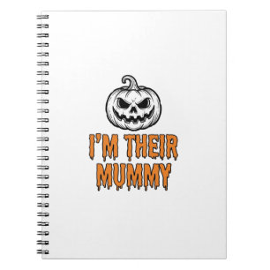 Halloween Mummy Pumpkin Vintage Engraving Shirt De Notebook