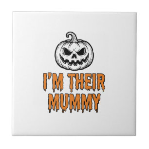 Halloween Mummy Pumpkin Vintage Engraving Shirt De Tile