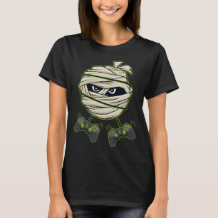 Halloween Mummy Video Gamer Controllers Boys Kids T-Shirt