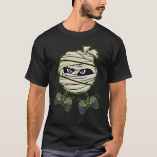 Halloween Mummy Video Gamer Controllers Boys Kids T-Shirt