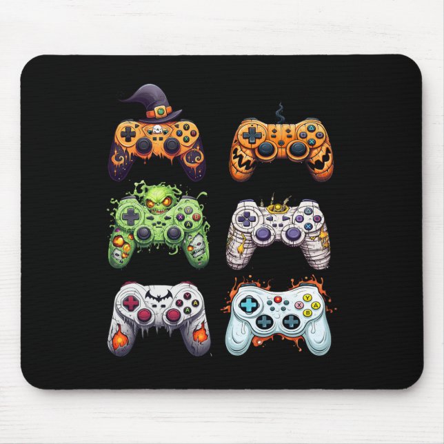 Halloween Mummy Zombie Gaming Controllers Vampire  Mouse Pad (Front)