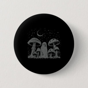 Halloween Mushroom Ghost Vintage Grunge 90 Aesthet 6 Cm Round Badge