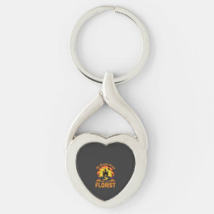 Halloween My Broom Broke Florist Witch Key Ring