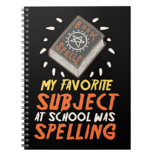 Halloween My Favourite Subject At School Notebook